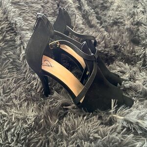 Black Windsor Peeptoe Tamara Heeled Boots